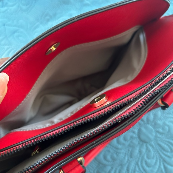 Anne Klein Vibrant Red Satchel - Picture 9 of 13